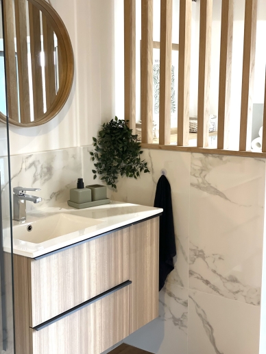 salle d eau moderne charme marbre aurelie champion